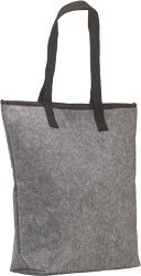 Køletaske med logo - flot filttaske med velcrolukning-0