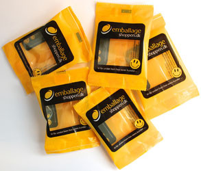 Slikposer med tryk op til 4 farver fås i 2 posestørrelser