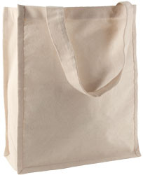 Mulepose TILBUD - god kraftig shopper i bomuld med logo