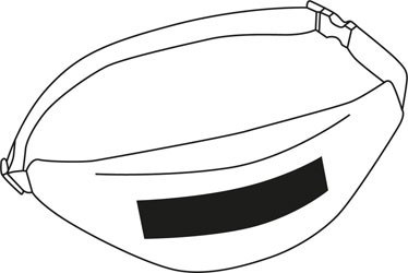 Bæltetaske og mavetaske med lomme i 7 trendy farver med logo-1