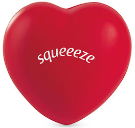 Stress hjerte fås med logo fra 100 stk - se tilbud her