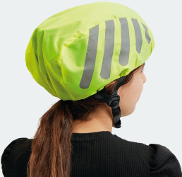 Regnhætte til cykelhjelm-bliv mere synlig med refleksstriber