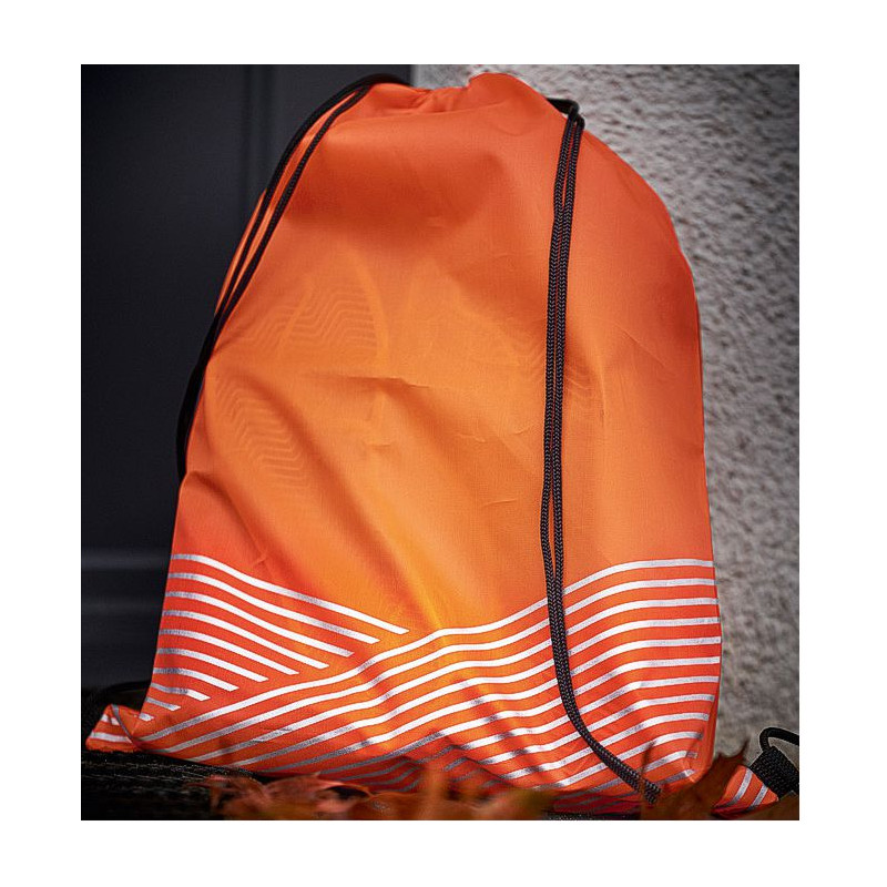 Mini rygsæk med logo - gymnastikpose med flot refleks print-0
