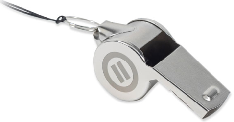 Metal fløjte med logo fås fra 100 stkk