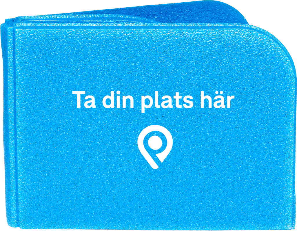 Siddepude med tryk - let foldbar siddehynde i praktisk lommemodel