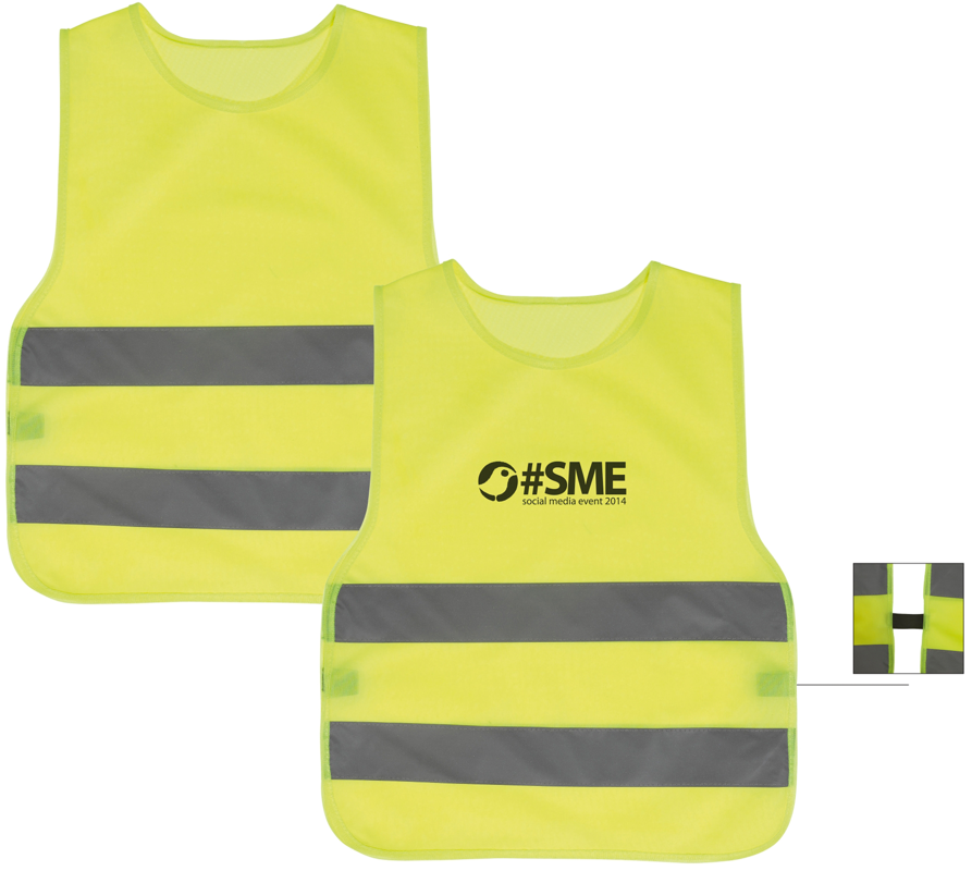 Refleksvest til børn med logo er EN godkendt