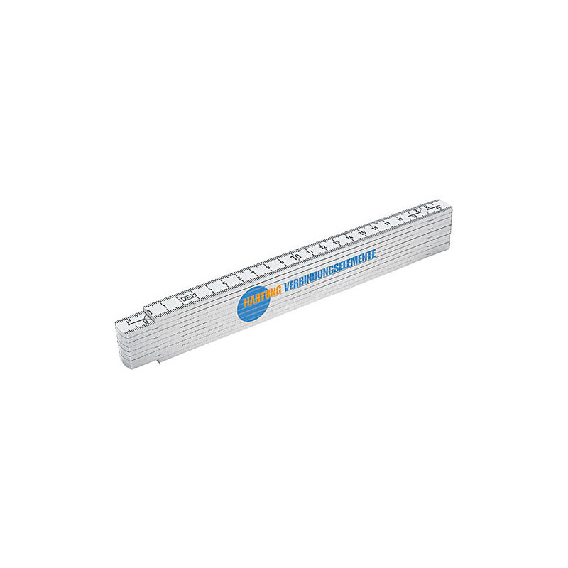 Tommestok med logo - 2 meter plastik tommestok