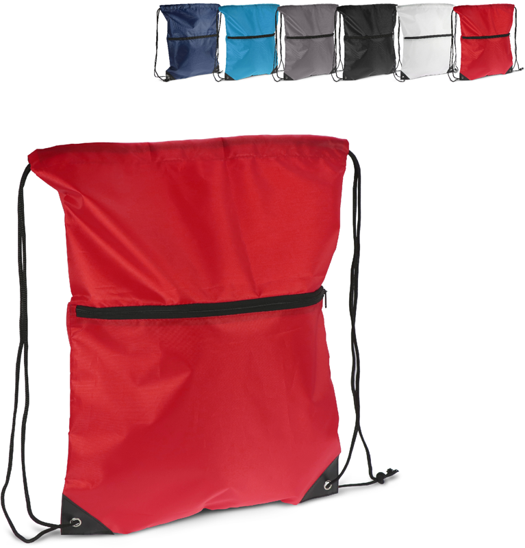 Mini  rygsæk med lomme på forsiden, med lynlåslukning