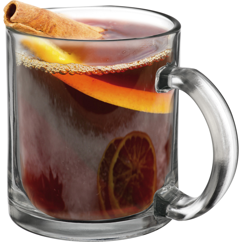 Kaffekrus med logo - glas krus i klart glas
