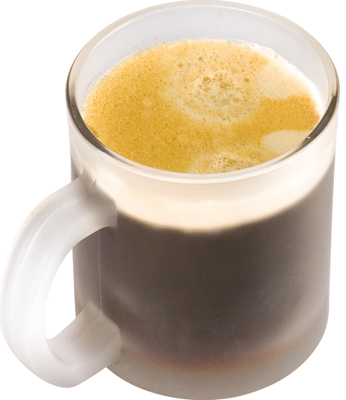 Kaffekrus med logo - transparent frosted glas  kaffe krus