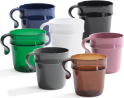 Kaffekrus i 7 farver - Nordic plastikkrus med logo