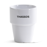 Kaffekrus med logo - Thassos logokrus er også let at stable