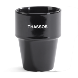 Kaffekrus med logo - Thassos logokrus er også let at stable
