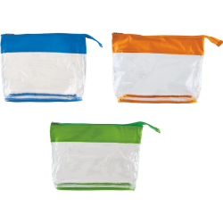 Toilettaske med logo - toilettaske med flotte kontrastfarver