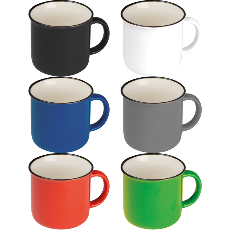 Kaffekrus i glade farver fås med logofra 100 stk.