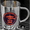 Robust metal kaffekrus med logo som tryk eller lasergravering