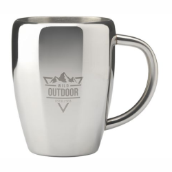 Kaffekrus med logo - stål kaffekrus med dobbeltvæg