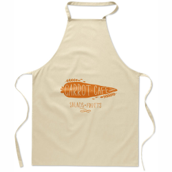 Forklæde med logo er nu i 13 farver - kokkeforklæde i bomuld