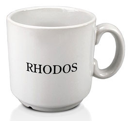 Kaffekrus med logo - stabelbart Rhodos krus