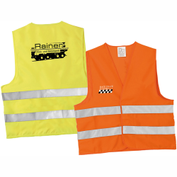 Refleksvest i 2 farver leveres med opbevaringspung