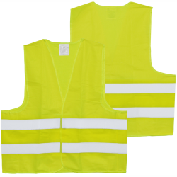 Refleksvest med tryk-sikkerhedsvest og trafikvest i 2 farver