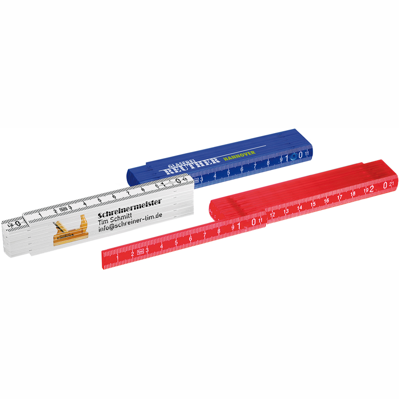 Tommestok  med logo - 1 meter tommestok fås med digitaltryk