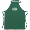 Bomuldsforklæde fås nu i 13 farver, med firmalogo