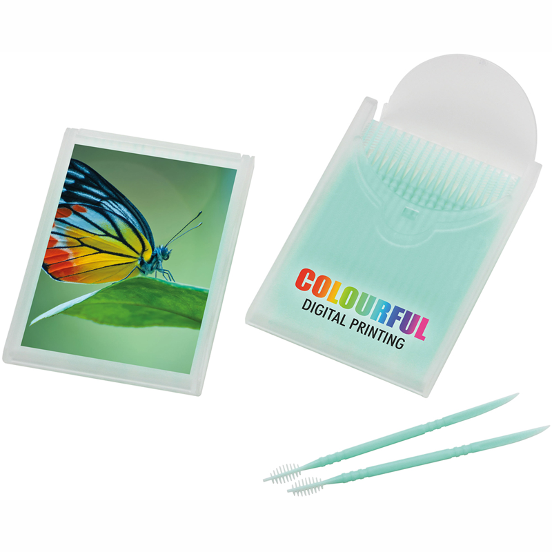 Tandstikker med interdental børster fås med logo