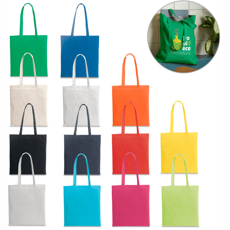 MUULEPOSE I  RPET BOMULD, LEVERES I 13 FARVER, MED FIRMALOGO