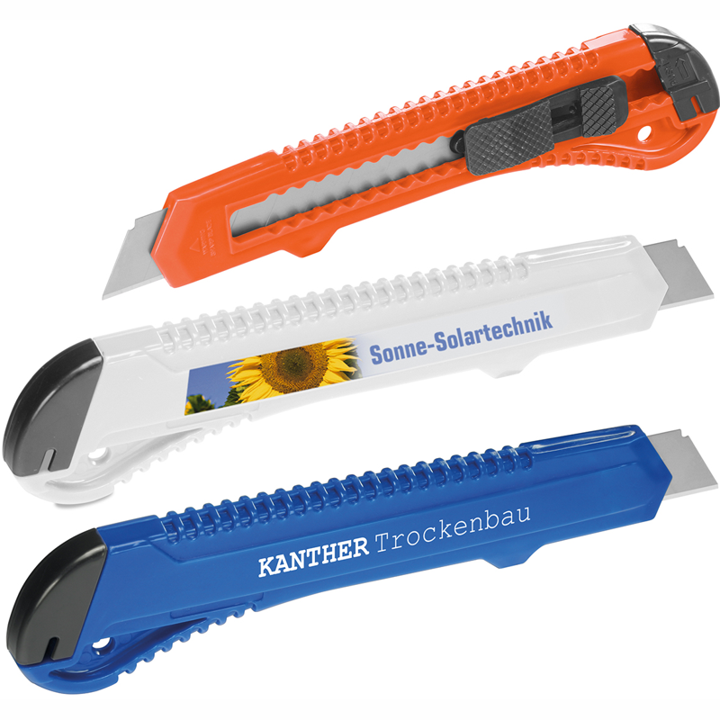 Hobbyknive leveres i 3 farver, med logo