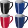 Kaffekrus med logo - 2 farvede keramik drikkekrus i 4 farver