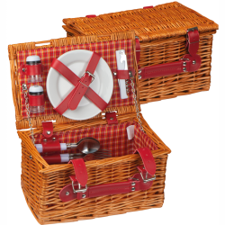 Picnic kurv med logo - kurv har service til 2 personer