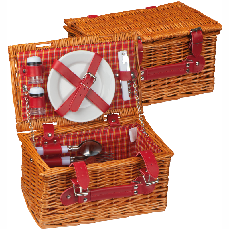 Picnic kurv med logo - kurv har service til 2 personer