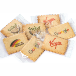 Småkager kan fås med logo i op til 4 farver