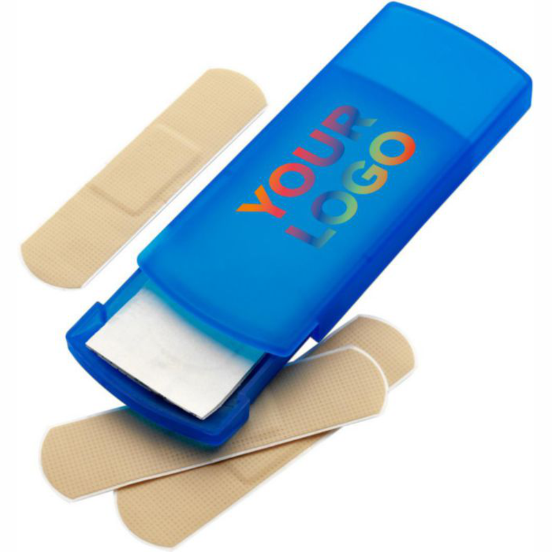 Plaster boks med logo - kompakt æske med 5 stk. plaster