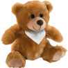Blød bamse på 15 cm med tryk på tørklæde -  Mor teddybamse