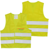 Refleksvest med logo - sikkerhedsvest til børn fås i pose