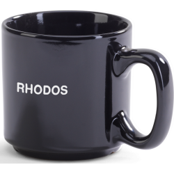 Kaffekrus i sort og hvidt stentøj
