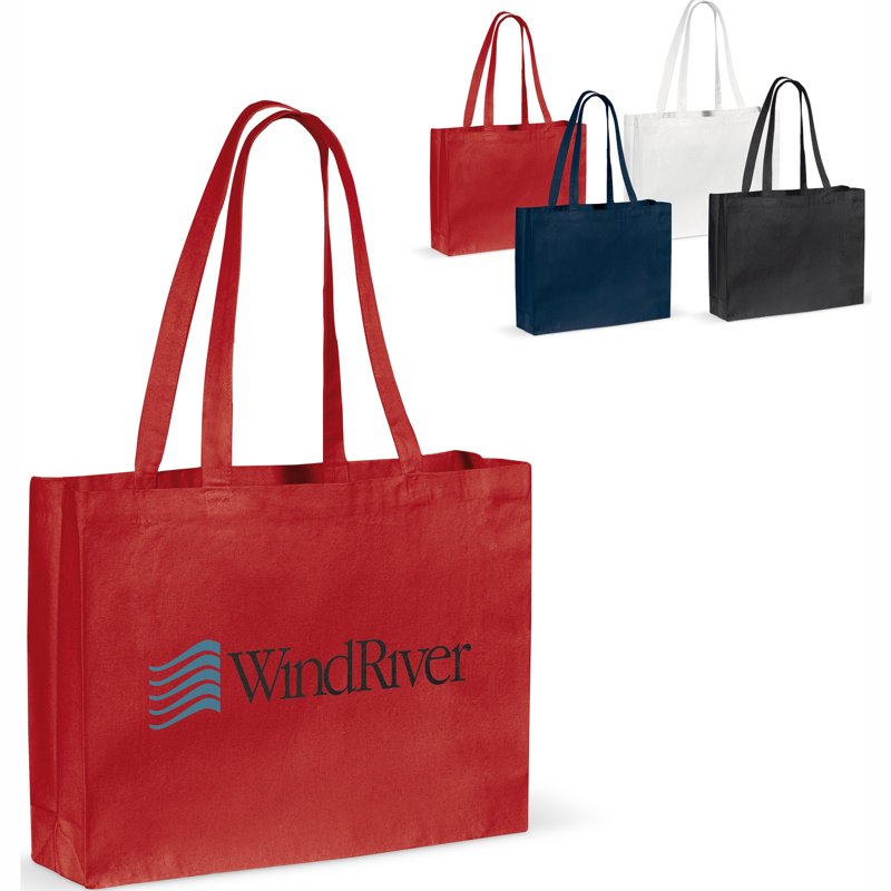 Mulepose med tryk fra 100 stk - stor kraftig skuldertaske