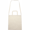 Shopper med logo - naturfarvet bomuldspose med 3 håndtag