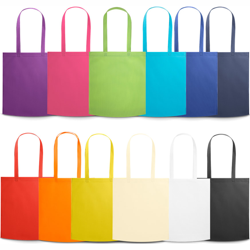 Shopper i 12 friske farver