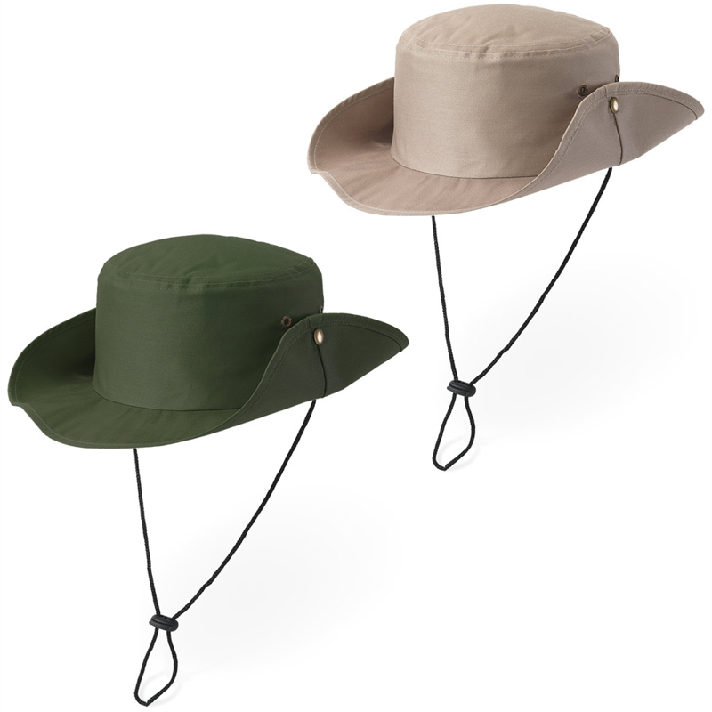 Safari hat med logo - smart cowboy hat i 2 farver