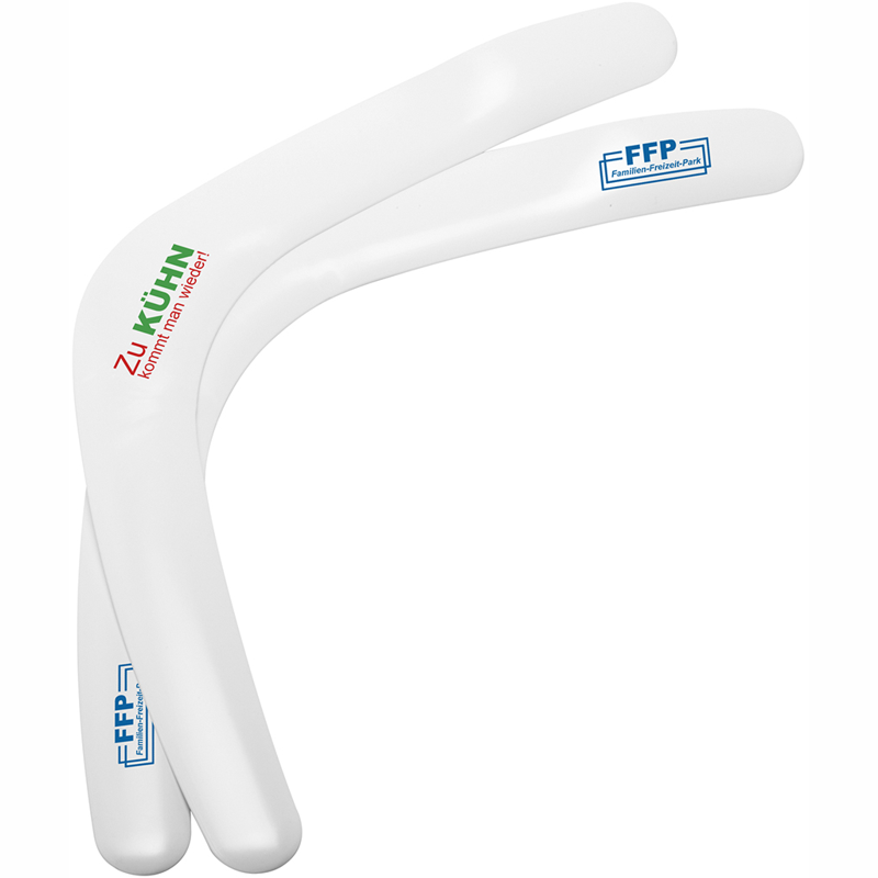 Boomerang med logo -  sommersjovt alternativ til frisbee