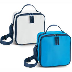 Køletaske i hvid pg blå