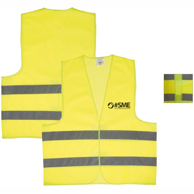 køb refleksvest med logo fra 50 stk her - se ny gul sikkerhedsvest her