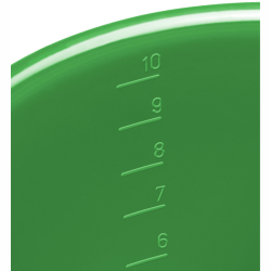 Spand med liter inddeling -10 liter plastik spand i 6 farver