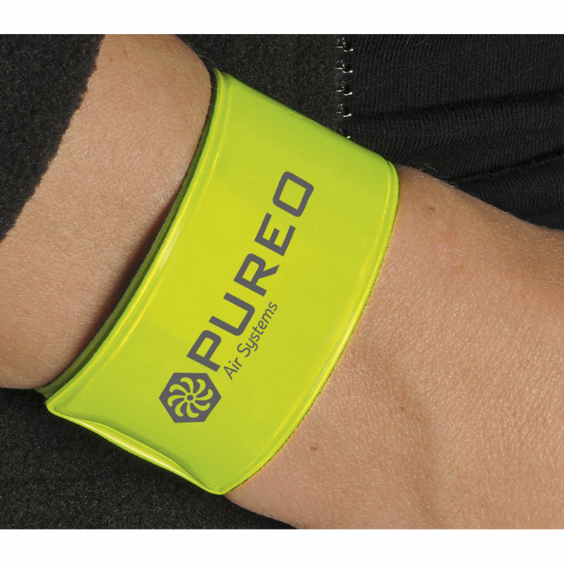 Refleks armbånd fås i gul og neonhvid med logo fra 100 stk