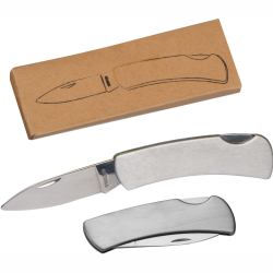Kniv med lasergraveret logo...