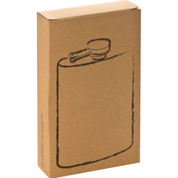 Lommelærke med logo - elegant stålflaske i 2 størrelser