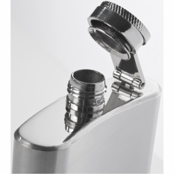 Lommelærke med logo - elegant stålflaske i 2 størrelser